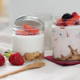 Round reusable jar glass with aluminium cap - 13oz D:3.46in W:3.66in H:3.18in - 50 pcs