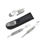 Multifunctional Reusable pocket cutlery with metal handle - L:3.4in - 24 pcs