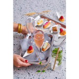 Clear reusable cupoly tritan champagne flute - 5.4oz H:7.67in D:2.67in - 58 pcs