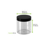 Bokotwist reusable PET jar - 8.5oz D:2.71in H:3.11in - 225 pcs