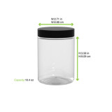 Bokotwist reusable PET jar - 10oz D:2.71in H:3.58in - 225 pcs