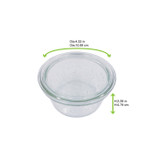 Bokocook reusable Weck jars with glass lid mold - 9.8oz H:2.28in D:3.93in - 6 pcs