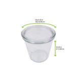 Bokocook reusable Weck jars with glass lid mold - 28.7oz H:5.9in D:3.93in - 6 pcs