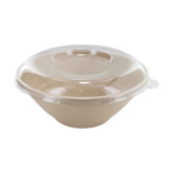 Round Brown Sugarcane Bowl (No added PFAs) - 32oz D:7.7in H:2.5in - 250 pcs