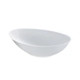 Bio n Chic Oval White Sugarcane Bowl (No added PFAs) - 34oz L:9.4in W:5.7in - 250 pcs