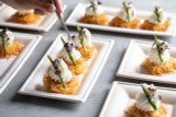 Bio n Chic Rectangular White Sugarcane Plate (No added PFAs) - L:7in W:3.5in H:0.5in - 100 pcs