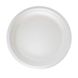 Round White Sugarcane Plate (No added PFAs) - D:8.74in H:0.75in - 500 pcs