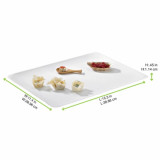 Bio n Chic White Sugarcane Serving Platter (No added PFAs) - L:15.3in W:11.4in - 200 pcs