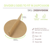 Divider 2 sides to fit 210PC1000K/210PC1000KN - D:5.1in H:2.2in - 360 pcs