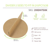 Divider 2 sides to fit our 210PC751K/210PC750KN - D:5.1in H:1.7in - 360 pcs