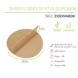 Divider 2 sides to fit in 210PC481K/210PC480KN - D:5.2in H:1.3in - 360 pcs