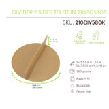 Divider 2 sides to fit in 210PC581K - D:5.2in H:1.4in - 360 pcs