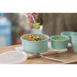 Phoenix Reusable recyled pale green bowl - 38oz D:6.5in H:2.8in - 24 pcs
