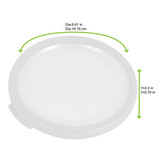 Phoenix Reusable translucent lid - D:6.6in H:0.3in - 24 pcs