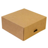 Brown Pastry Box - L:5.51in W:5.51in H:2.36in - 50 pcs