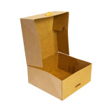 Brown Pastry Box - L:5.51in W:5.51in H:2.36in - 50 pcs