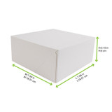 White Pastry Box - L:7.09in W:7.09in H:3.15in - 50 pcs