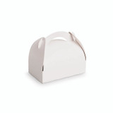 White Pastry Box With Handles - L:4.33in W:3.93in H:4.33in - 50 pcs