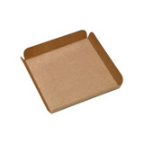 Brown Square Tray with Foldable Edges - L:6.69in W:6.69in H:0.79in - 250 pcs