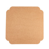 Brown Square Tray with Foldable Edges - L:7.48in W:7.48in H:0.79in - 250 pcs