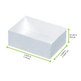 Open White Pastry Box - L:5.51in W:3.94in H:1.97in - 100 pcs
