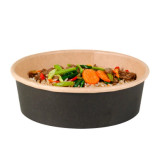 Buckaty Black/ Kraft multi purpose bowl - 16oz D:5.9in H:1.77in - 360 pcs Buckaty Black/ Kraft multi purpose bowl - 16oz D:5.9in H:1.77in - 360 pcs