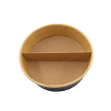 Buckaty Black/ Kraft multi purpose bowl - 16oz D:5.9in H:1.77in - 360 pcs Buckaty Black/ Kraft multi purpose bowl - 16oz D:5.9in H:1.77in - 360 pcs