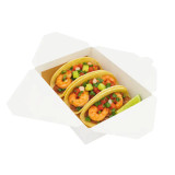 Taco insert for 3 tacos PE coating on both sides - L:15.4in W:5.3in - 1000 pcs