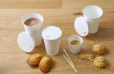 Compostable White Paper Lid for 6oz Paper Cups And 21POC8/12 - D:2.9in - 1000 pcs
