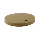 Compostable Kraft Paper Coffee Lid for 8oz - D:3.15in - 1000 pcs