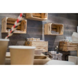 Bamboo design paper straw - D:0.24in H:7.76in - 300 pcs