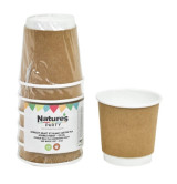 Double walled PLA cardboard cup - 4oz D:2.44in H:2.36in - 300 pcs