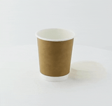 Bio double walled coffee cup - 8oz D:3.15in H:3.66in - 300 pcs