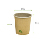 Zen kraft/brown paper cup - 4oz D:2.44in H:2.44in - 500 pcs