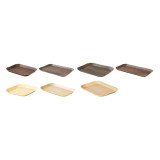 Dark Wood Print Laminated Paper Tray - L:9.3in W:5.8in H:0.5in - 200 pcs Dark Wood Print Laminated Paper Tray - L:9.3in W:5.8in H:0.5in - 200 pcs