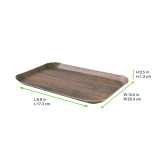 Dark Wood Print Laminated Paper Tray - L:9.3in W:5.8in H:0.5in - 200 pcs Dark Wood Print Laminated Paper Tray - L:9.3in W:5.8in H:0.5in - 200 pcs