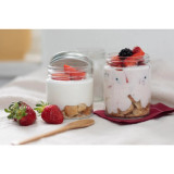 Round reusable jar glass with aluminium cap - 8.4oz D:2.75in W:2.91in H:3.26in - 20 pcs