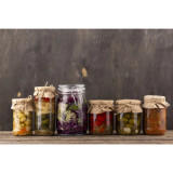 Round reusable jar glass with aluminium cap - 8.4oz D:2.75in W:2.91in H:3.26in - 20 pcs