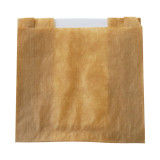 Brown Kraft Bag with Window - L:6.7in W:6.7in H:1.8in - 1000 pcs