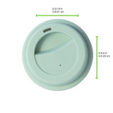 Reusable silicone lid for 294RPCUP340 - D:3.15in H:0.9in - 48 pcs