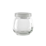 Spheric Reusable pudding jar with plastic cap - 3.5oz D:2.08 W:2.52in H:2.63in - 30 pcs