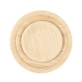 Bamboo Veneer Round Plate - D:11.1in H:0.7in - 100 pcs