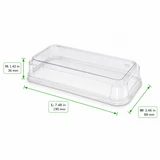 Rectangular Baking Mold PET lid for 210MCMO590 - L:7.5in W:3.5in H:1.4in - 1000 pcs