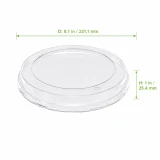 Round Baking Mold PET lid for 210MCTO240 - D:9.1in H:1in - 1000 pcs