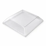 Clear PET Lid for 210SAMBQ2020 - L:7.9in W:7.9in H:1.4in - 100 pcs