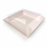 Clear PET Lid for 210SAMBQ2020 - L:7.9in W:7.9in H:1.4in - 100 pcs