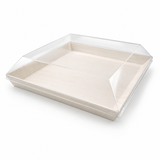Square Samurai Wooden Dish - 76oz L:11in W:11in H:1.2in - 100 pcs