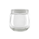 Spheric Reusable pudding jar with plastic cap - 7oz D:2.44in W:2.83in H:2.87in - 20 pcs