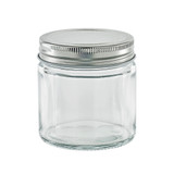 Round reusable jar glass with aluminium cap - 7.4oz D:2.75in W:2.91in H:3.03in - 20 pcs