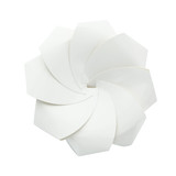 White Paperboard Salad Cup with Origami Folding Lid - 24oz D:4.7in H:3.2in - 100 pcs